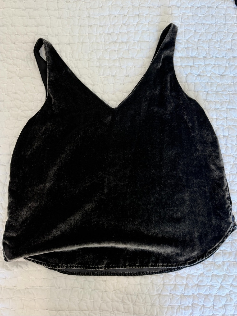 LOFT Black Velvet Shell Cami